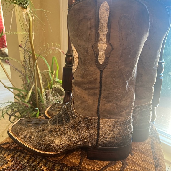 Jack Black  Men's Brown Horn Back Caiman Western Boots NWT - Picture 5 of 7